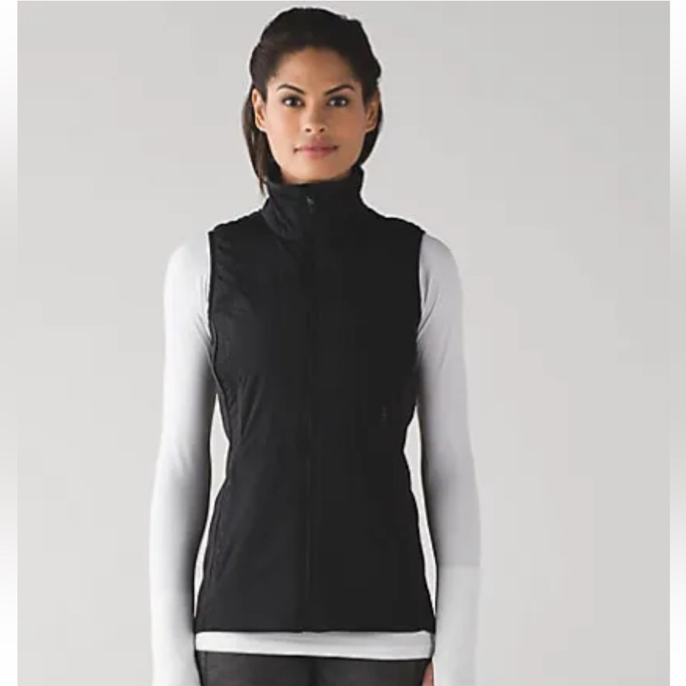 Lululemon Run For Cold Vest BLACK size 10 practically new EUC SOLD OUT RARE